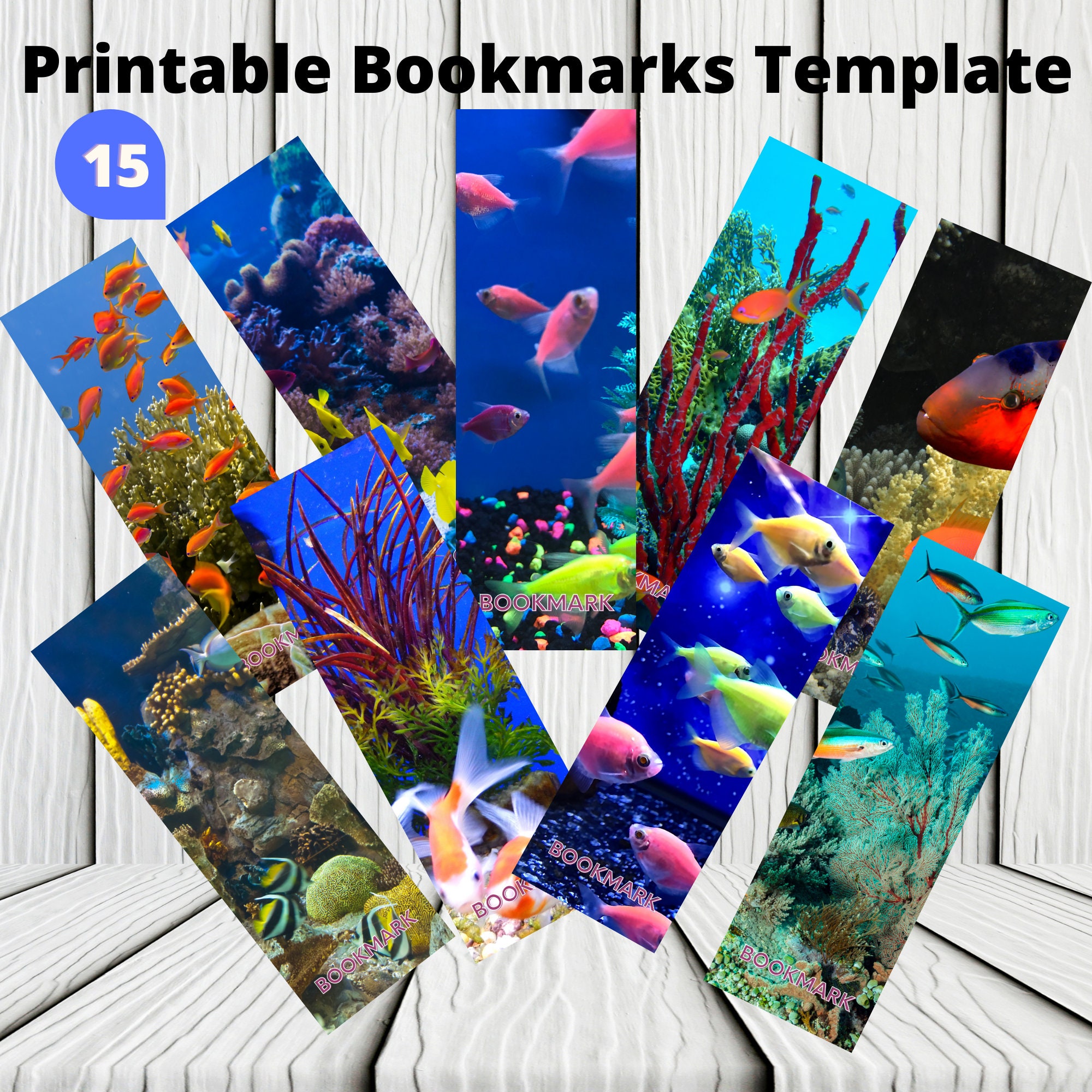 Printable Bookmarks Template| Digital Download Bookmark| Reading ...