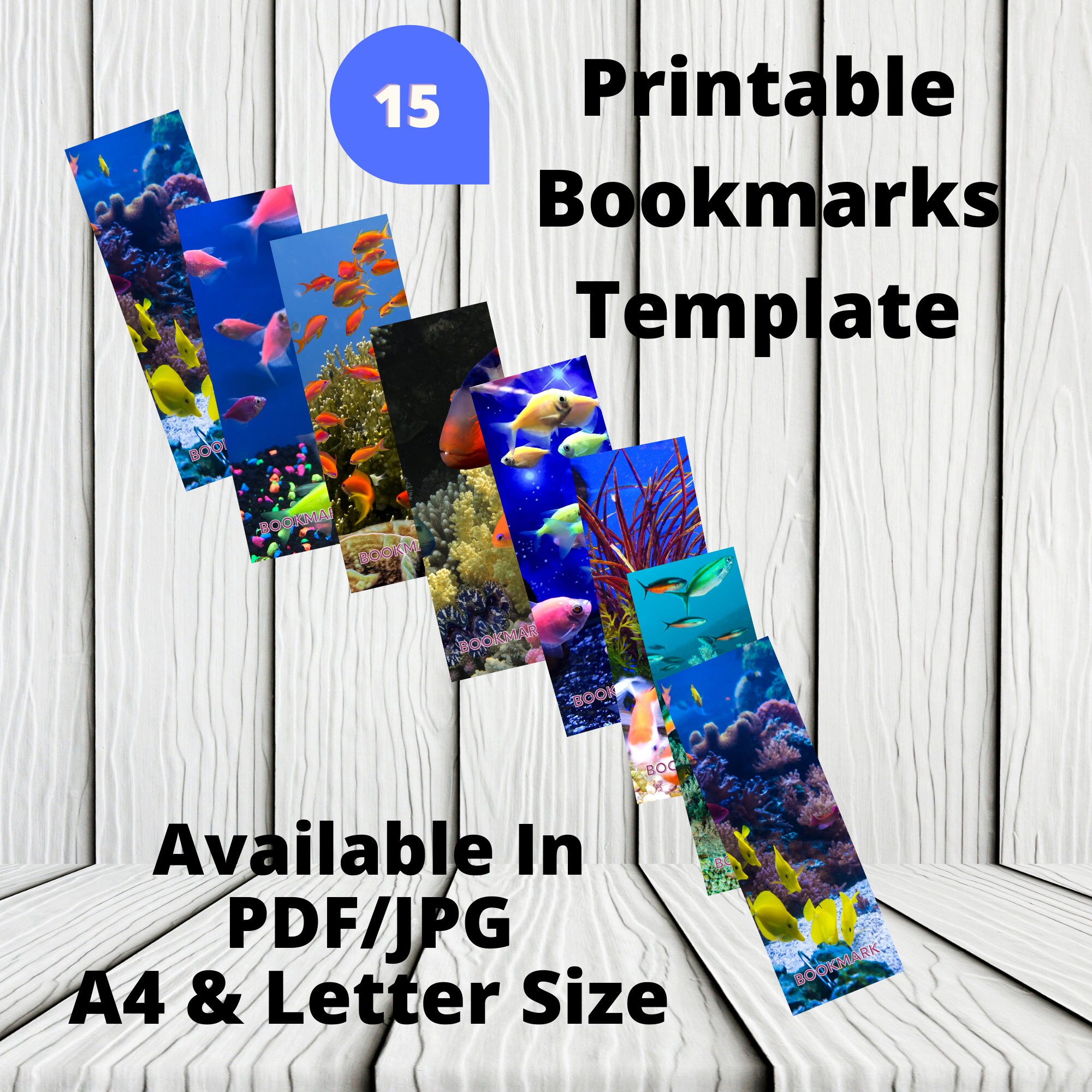 Printable Bookmarks Template| Digital Download Bookmark| Reading ...