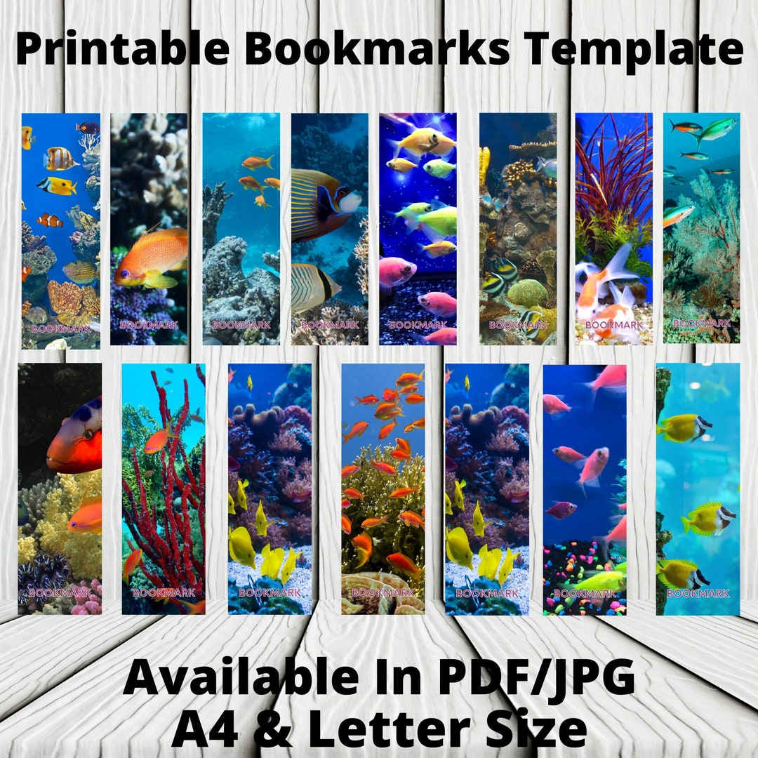 Printable Bookmarks Template| Digital Download Bookmark| Reading ...