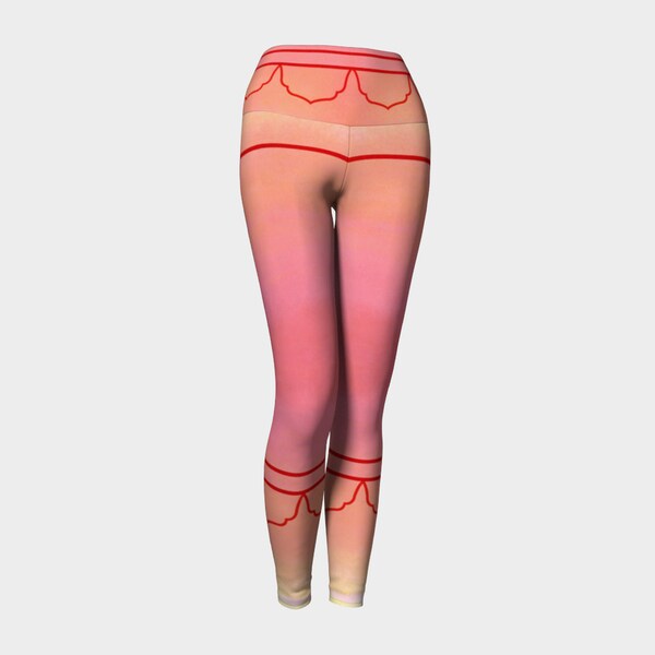 Watercolor Grapefruit Yoga Leggings