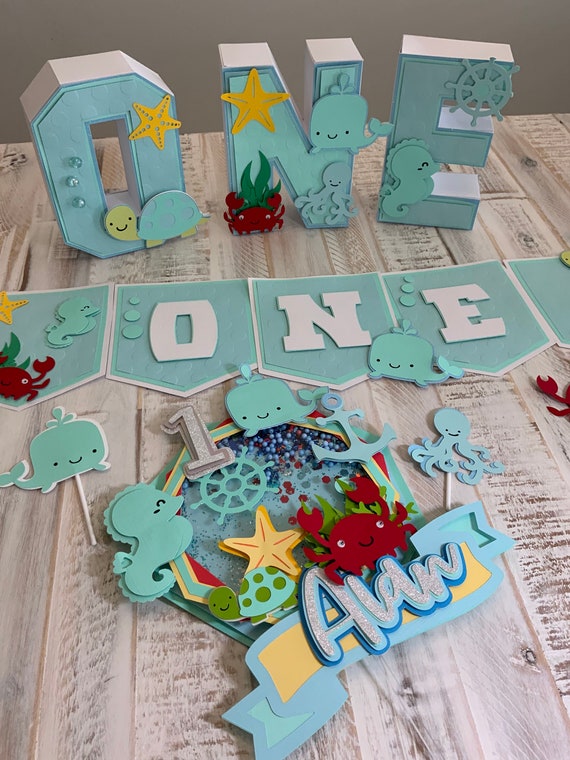 Under the Sea,nautical 1st Birthday Party Decorations, 3D  Letters,customized Letters,anchor,party Decorations,boy Birthday,sea  Animals Decor 