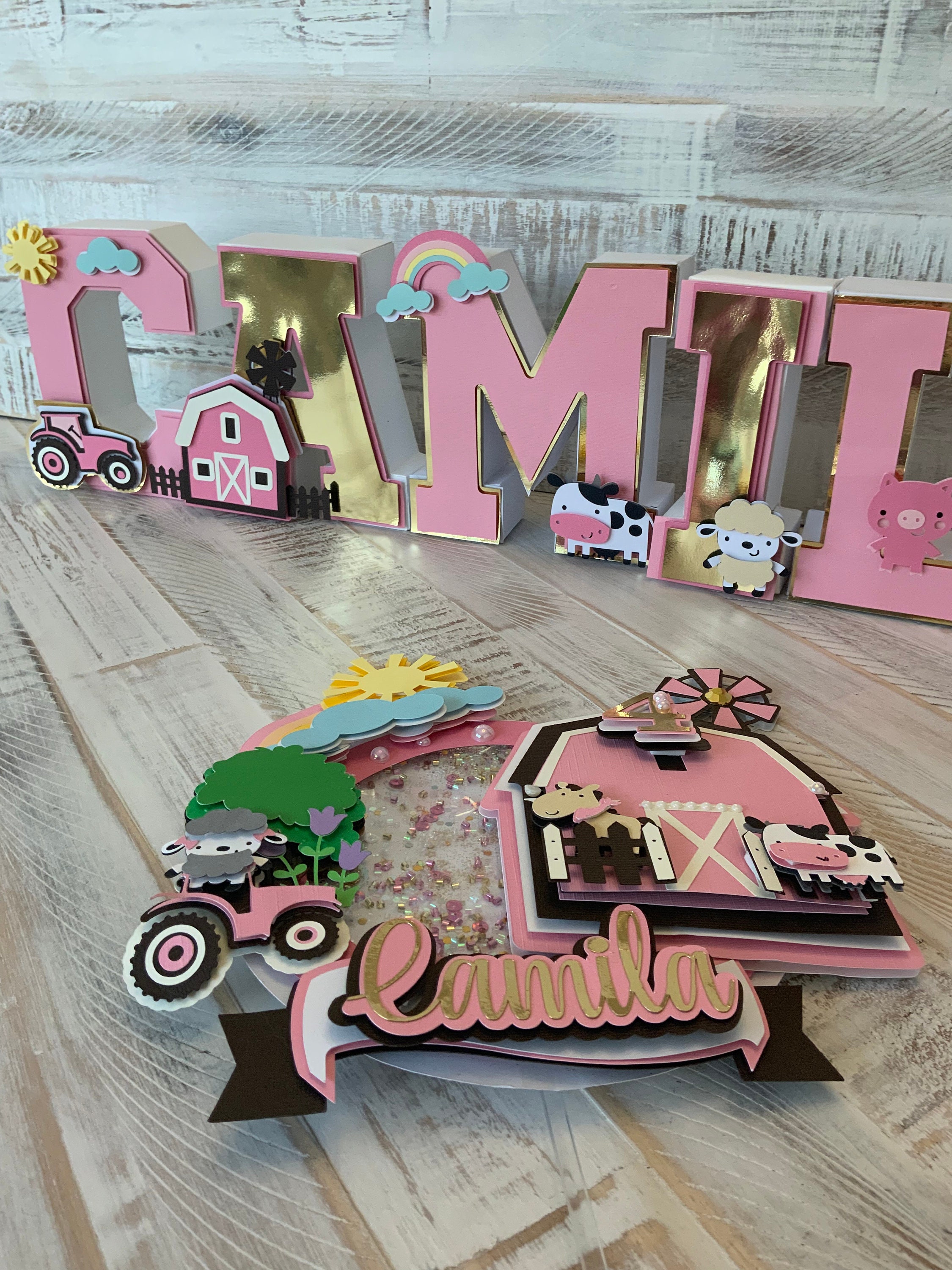 Farm Animals 3D Letters: Barnyard Birthday Party Decor - Etsy