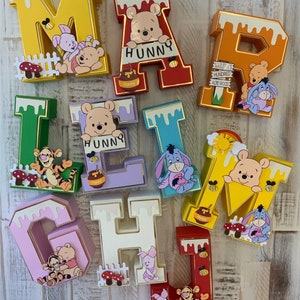 Baby Winnie The Pooh 3D Letters/1st Birthday Winnie the Pooh Party Decoration/Custom Winnie Pooh 3D Letter/Winnie 3D Letter/Winnie Babies