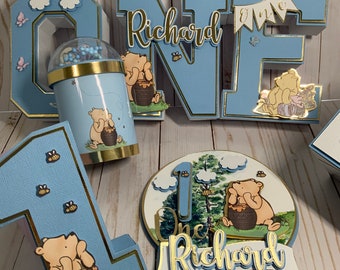 Vintage Winnie The Pooh 3D Letters/1st Birthday Winnie Vintage Decoration/Custom Winnie Pooh 3D Letter/Classic Winnie 3D Letter/Winnie