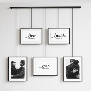 Live Every Moment, Laugh Everyday, Love beyond Words. 3 Sets Wall Art. Inspirational Quote for Home Decor. Digital Print. Instant Download.