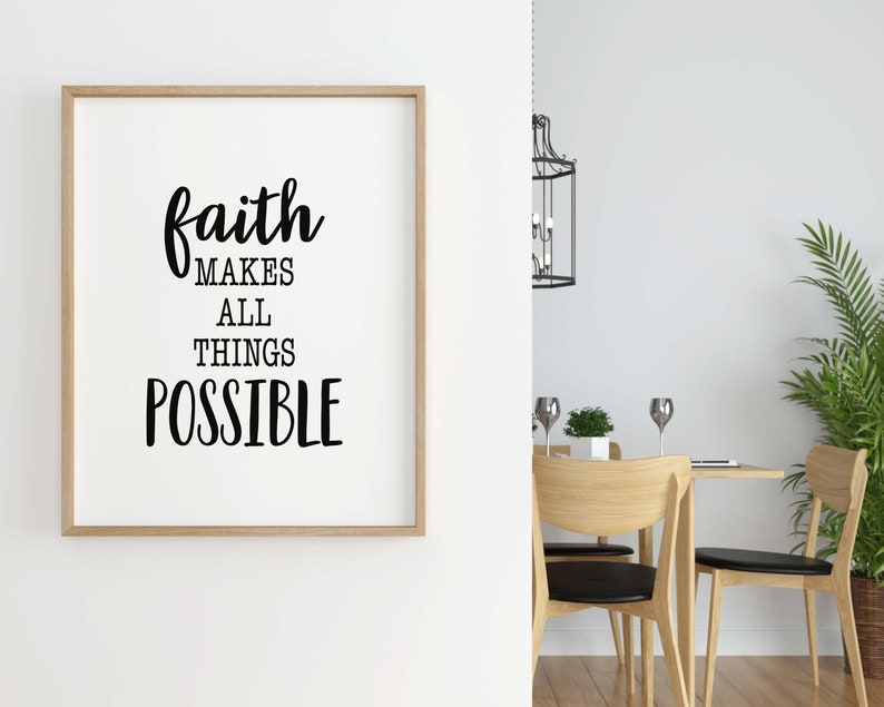 4 Sheets Autumn Leaves Vinyl Wall Decals – Faith Makes All Things Possible, Colorful Inspirational Quotes For Kitchen, Living Room