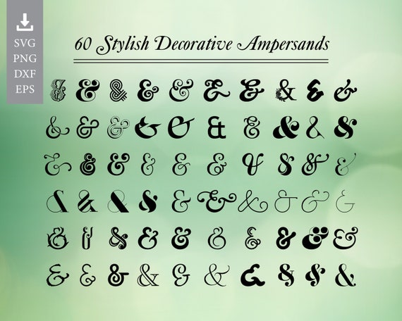 人気ブランド 60 Stylish Ampersand Bundle. Collections of Beautiful その他