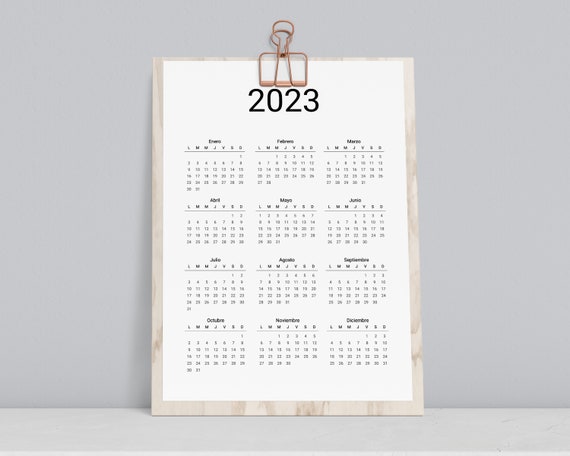 Calendario 2024 en Español Calendario Anual 2024 Para Imprimir Calendrier  espagnol 2024 Calendrier minimaliste espagnol imprimable A3 A4 Format  lettre -  Canada