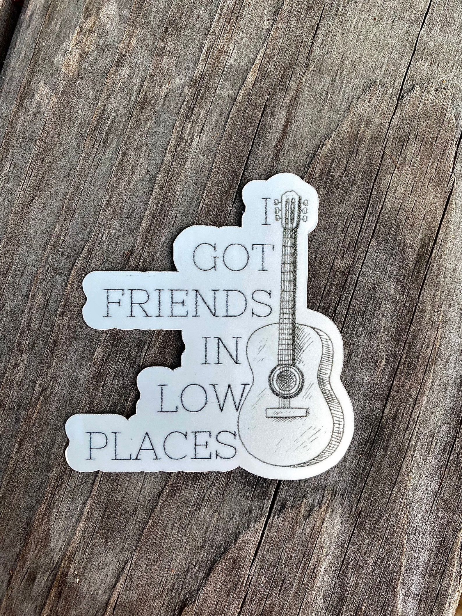 Friends in Low Places lyrics vinyl sticker | Etsy