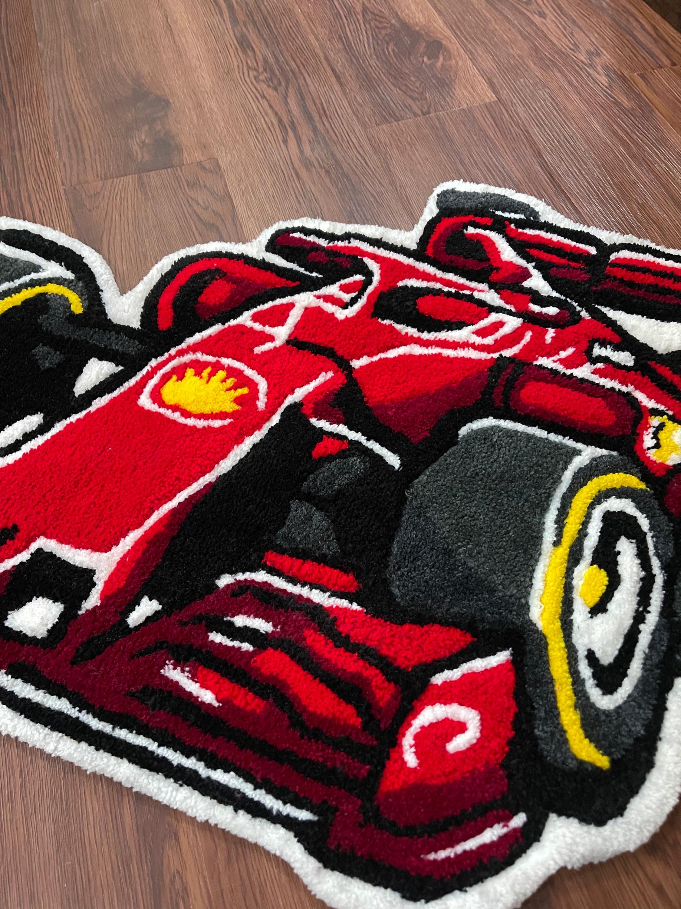 Hand Tufted F1 Race Car Rug | Formula 1 Fan, Boys Room, Man Cave Rug - Etsy