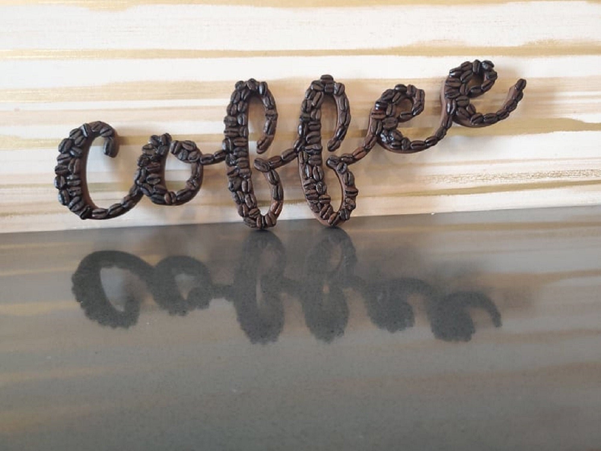 Real Coffee Bean Wall Decor Matte Etsy