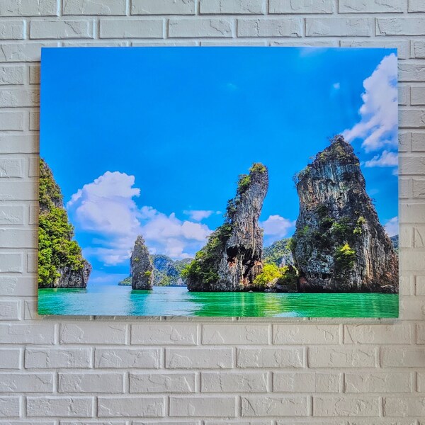 Phi Phi ~ Koh Lanta ~ Krabi ~ Phuket ~ Thailand Islands ~ Limestone Spires ~ Premium Photograph ~ vibes / peaceful / tropical / art / canvas