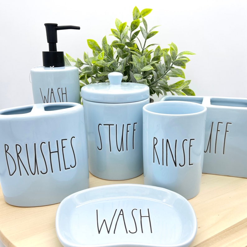 Rae Dunn Bathroom Rae Dunn Bathroom Decor Rae Dunn Sky Etsy