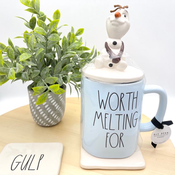 Prime rekenmachine Mos Rae Dunn Disney Rae Dunn Olaf Mok met Topper Rae Dunn Olaf - Etsy België