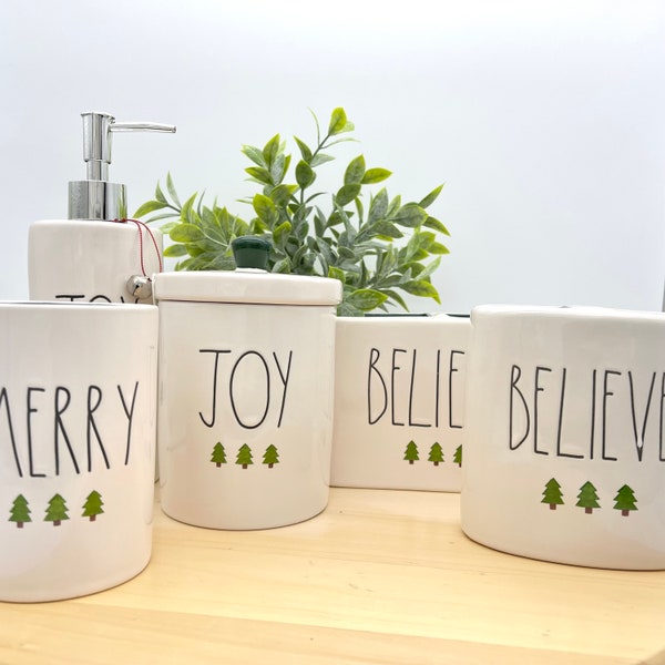 Rae Dunn Christmas | New Rae Dunn Christmas Bathroom Decor | Rae Dunn Christmas Bathroom Decor | Rae Dunn Soap Dispenser | Rae Dunn Bathroom