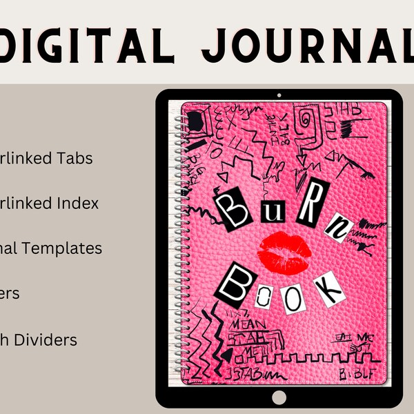 Burn Book Template Etsy