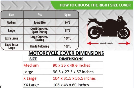 Dimensions Of Motorcycle Covers