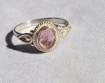 Kostbare Toermalijn Ring Maat 7 3/4, Edelsteen Ring, Sterling Zilveren Ringen, 925 Sterling Zilveren Sieraden, Verjaardagscadeau, Ring voor zus