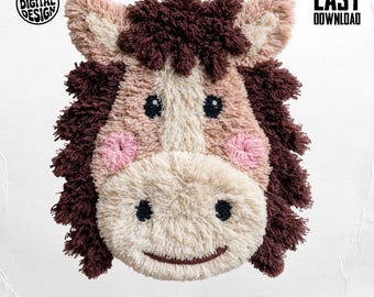 Crochet de loquet en faux fil gros cheval Clydesdale PNG - projets de bricolage sublimation design DTF (téléchargement numérique)
