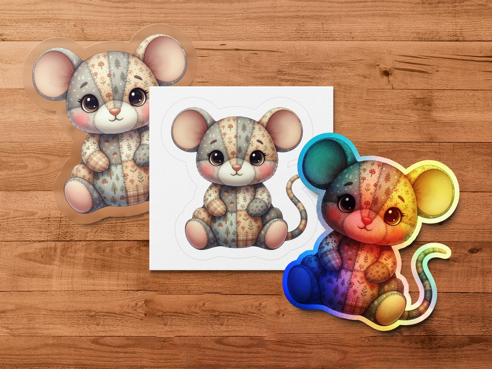 Patchwork Mouse PNG, Quilted Clipart for T-shirt Sublimation Designs ...