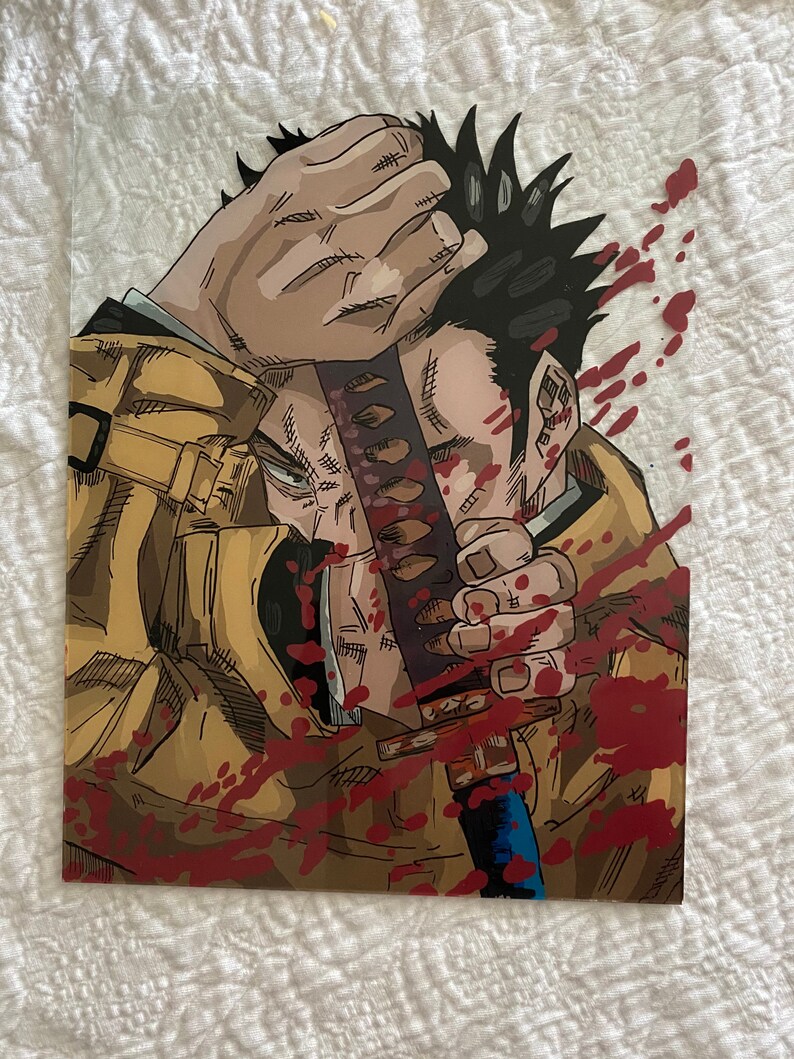 Atsuya Kusakabe Jujutsu Kaisen Glass Painting Etsy