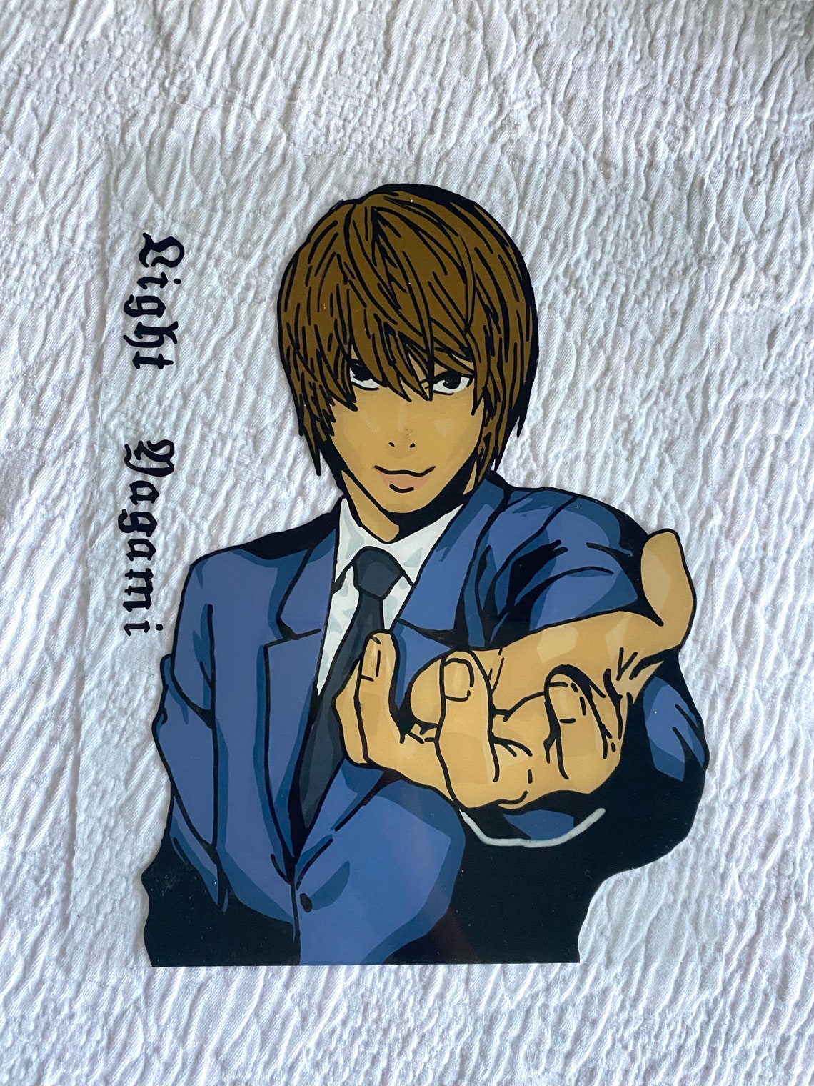 Light Yagami Anime Glass Painting Etsy UK