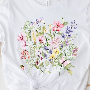 Wildflower Shirt, Wild Flowers Shirt, Floral Tshirt, Flower Shirt, Gift For Women, Ladies Shirt, Best Friend Gift, Valentines Day Gift