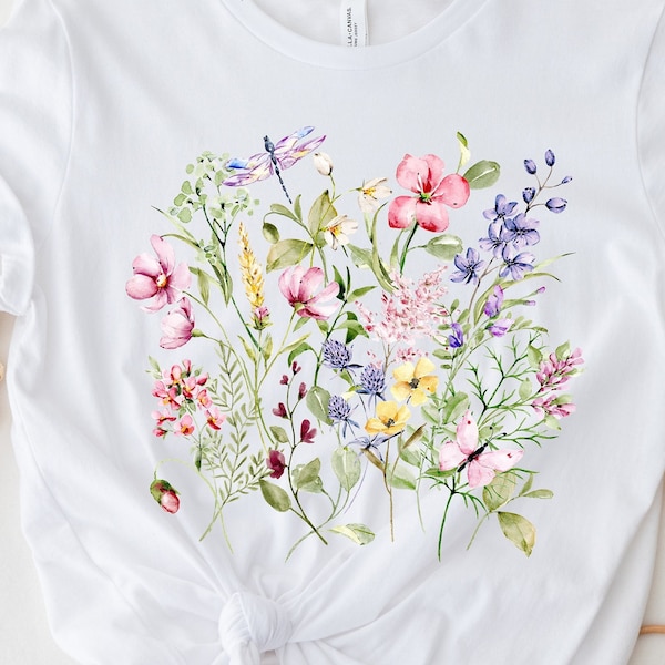 Wildflower Shirt, Wild Flowers Shirt, Floral Tshirt, Flower Shirt, Gift For Women, Ladies Shirt, Best Friend Gift, Valentines Day Gift
