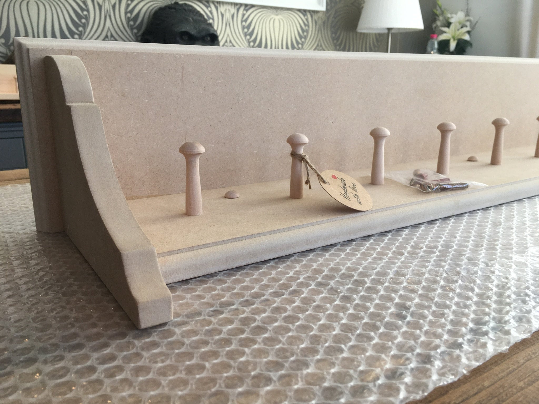 Shaker Peg Wall Mounted Traditional Coat Rack With Shelf Ready Etsy UK