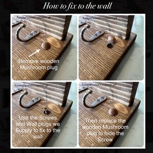 Handmade Oak Waxed Key Holder Shelf afbeelding 7