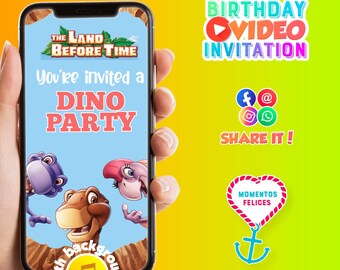 La tierra antes del tiempo, Fiesta de dinosaurios, TRex, Invitación en video