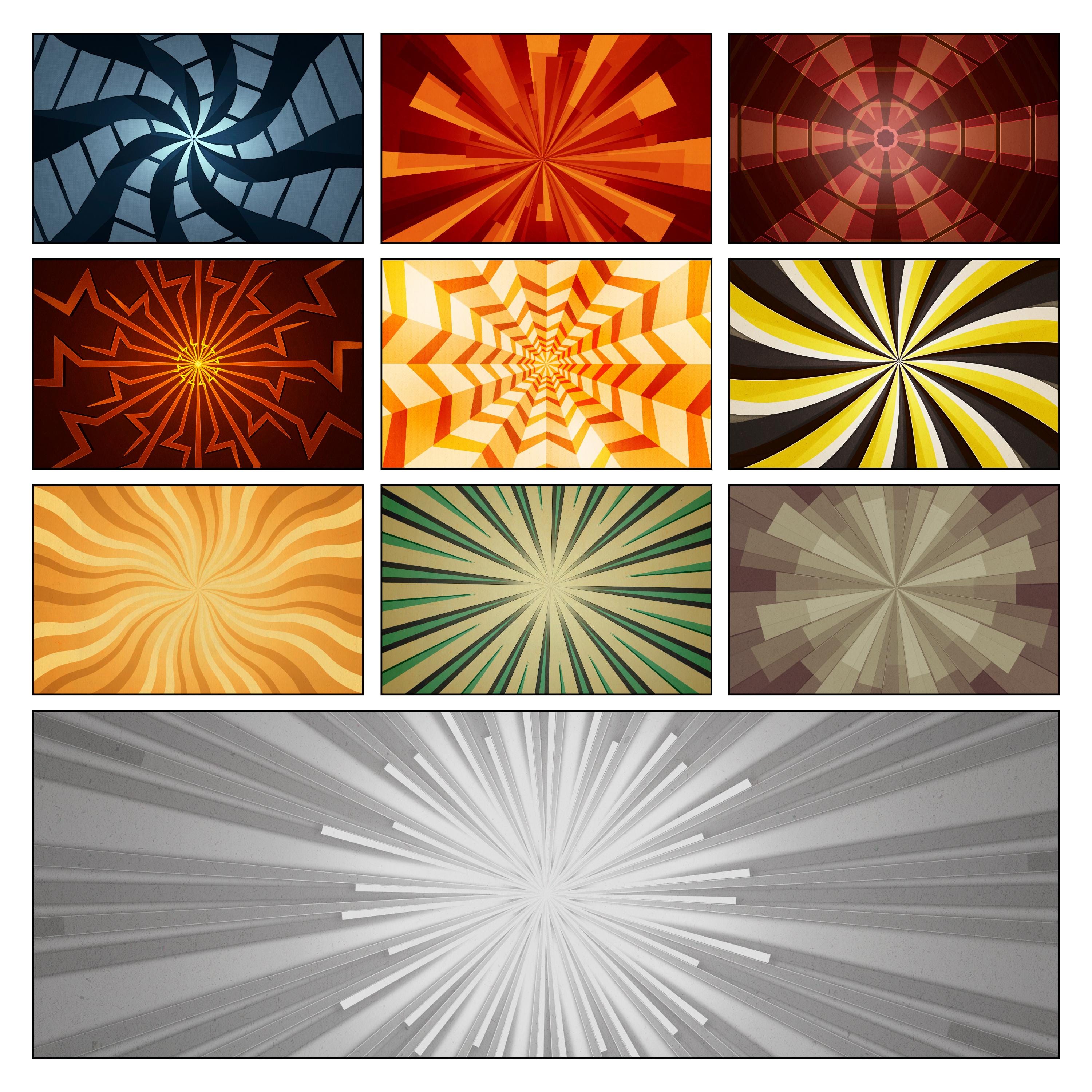 Rays Backgrounds, Sunburst Patterns, Digital Backgrounds, Colorful ...