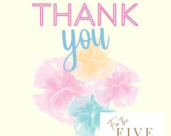 Digital Thank You Card Printable Thank You Card - Etsy