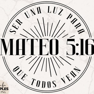 Mateo 5:16 SVG | Ser Una Luz Para Que Todos Vean SVG | Mision SVG | Viaje Misionero-svg | Juan 3 16-svg | Leuke christelijke SVG | Mujer De Dios