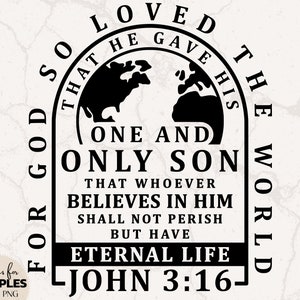 Johannes 3:16 SVG | Christelijke SVG | Man van God SVG | Missie reis SVG | Want God hield zo van de wereld SVG | Christelijke sublimatie | Visser van de mens