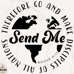 Stuur mij SVG | Bijbelvers SVG | Missiereis SVG | Leuk christelijk shirt | Christelijke sublimatie | Christelijke SVG | Jezus-svg