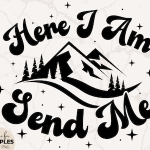 Hier ben ik, stuur me SVG | Bijbelvers SVG | Missiereis SVG | Schattig christelijk shirt | Christelijke sublimatie | Christelijke svg | Jezus-svg