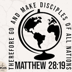 Maak discipelen SVG | Bijbelvers SVG | Schattig Bijbelvers SVG | Leuk christelijk shirt | Missie reis SVG | Christelijke SVG | Jezus-svg