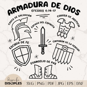 Armadura de Dios SVG ? Versículo bíblico SVG ? Versículo bíblico para niños SVG ? Camisa cristiana para niños / Sublimación cristiana
