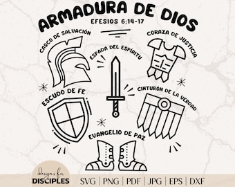 Armadura de Dios SVG ? Versículo bíblico SVG ? Versículo bíblico para niños SVG ? Camisa cristiana para niños | Sublimación cristiana
