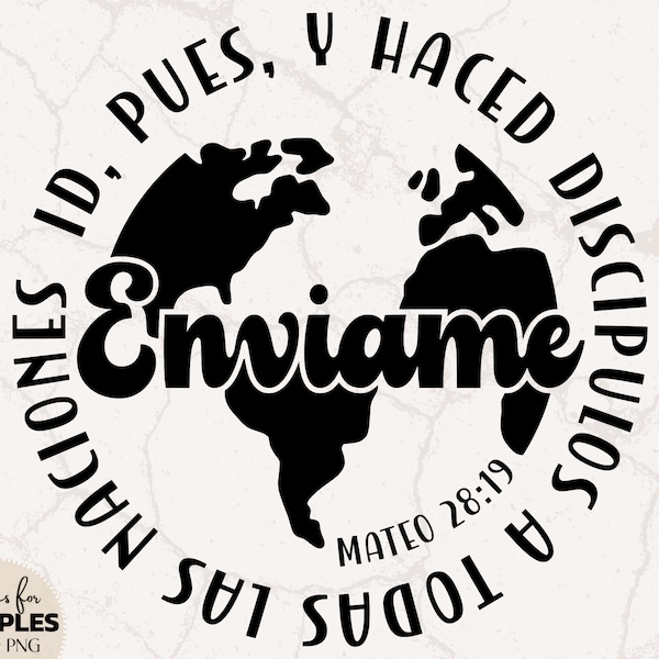 Mateo 28:19 SVG | Discípulas de todas las naciones | Misión svg | Viaje Misionero svg | Christliche SVG | Niedliche christliche SVG | Mujer De Dios