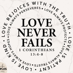 1 Korintiërs 13 SVG | Liefde is geduldig SVG | Liefde faalt nooit SVG | Hou van svg | Christelijke Valentijnsdag svg | Christelijke sublimatie | Schrift
