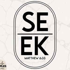 Cerca Matteo 6:33 SVG / Gioventù cristiana / T-shirt cristiana SVG / Lode e adorazione / Sublimazione cristiana / Musica cristiana / Proverbi