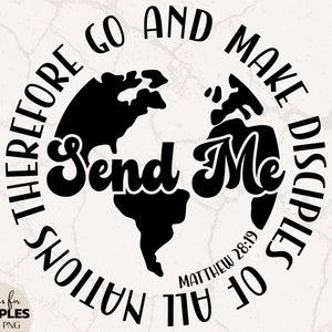 Envie-me SVG | Versículo da Bíblia SVG | Viagem Missionária SVG | Camisa cristã bonito de <br> Entrega Rápida? Sublimação Cristã | SVG cristão | Jesus SVG