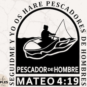 Pescadores de homens SVG | Mateus 4 SVG | Pescador SVG | Camisa cristiana para homem | Homem de Deus svg | Regalo para papai