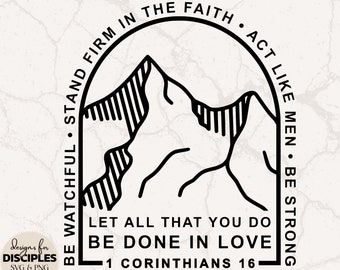 Stand Firm In The Faith SVG | 1 Corinthians 16 SVG | Christian Shirt For Men | Bible Verse svg | Christian Shirt | Christian Sublimation