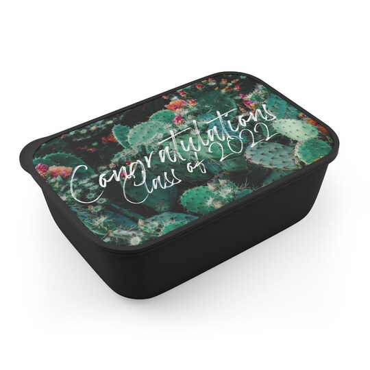 Disover Class of 2022 Graduation Gifts Cactus Cacti PLA Bento Box with Band and Utensils