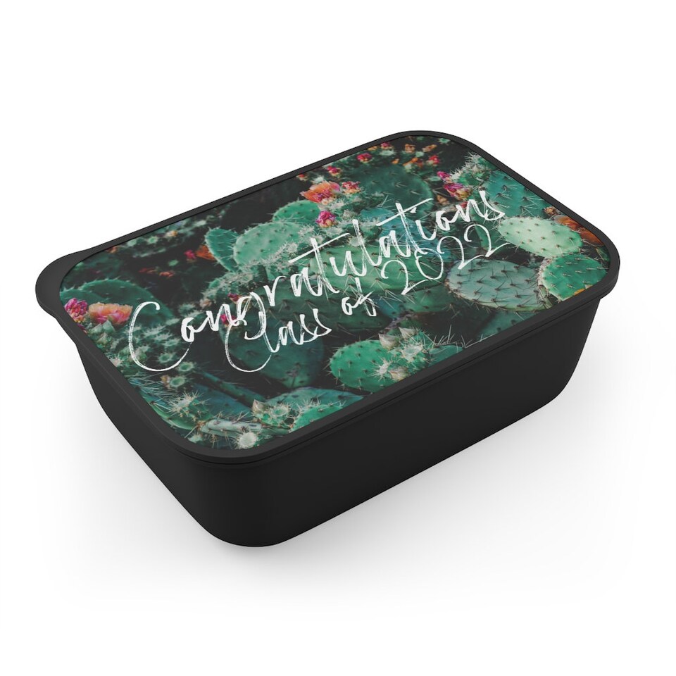 Discover Class of 2022 Graduation Gifts Cactus Cacti PLA Bento Box with Band and Utensils