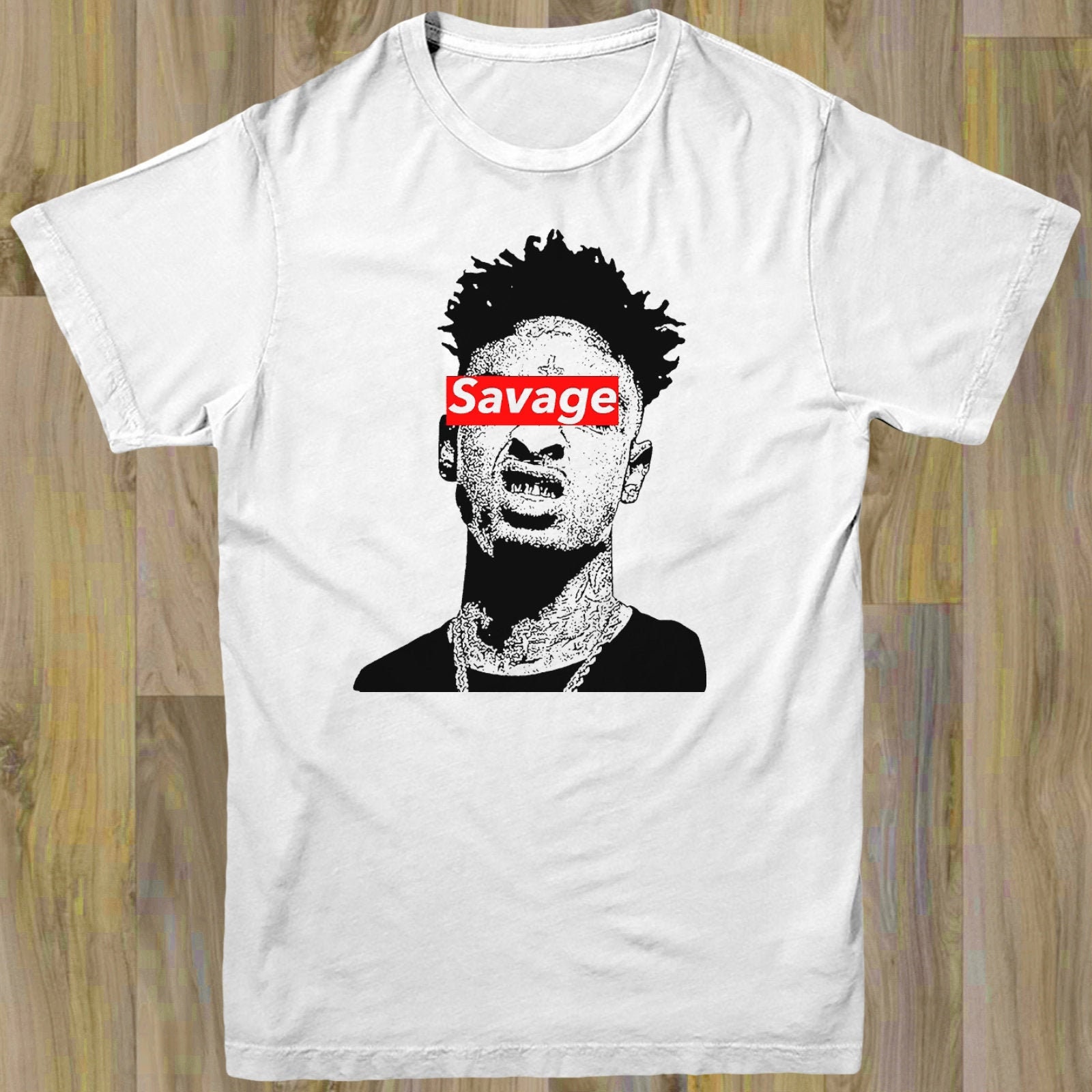 21 Savage Band Tee T Shirt S-XL Retro Vintage Design Hip Hop | Etsy