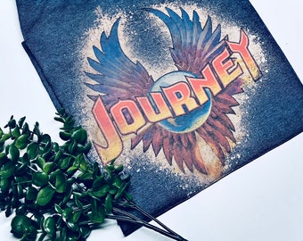 Vintage looking/Bleached Rock Band T-shirt - Journey